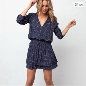 NWT Rails Jasmine Dress in Navy Galaxy Print - Star & Moon - Large